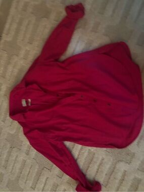 Bright Pink Button-Front Women's Sweater